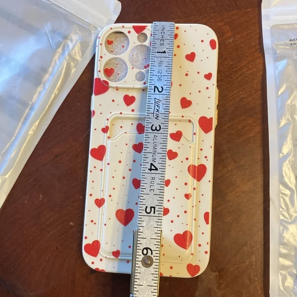 HEART Pattern Card Slot Phone Case iPhone 13 Pro new